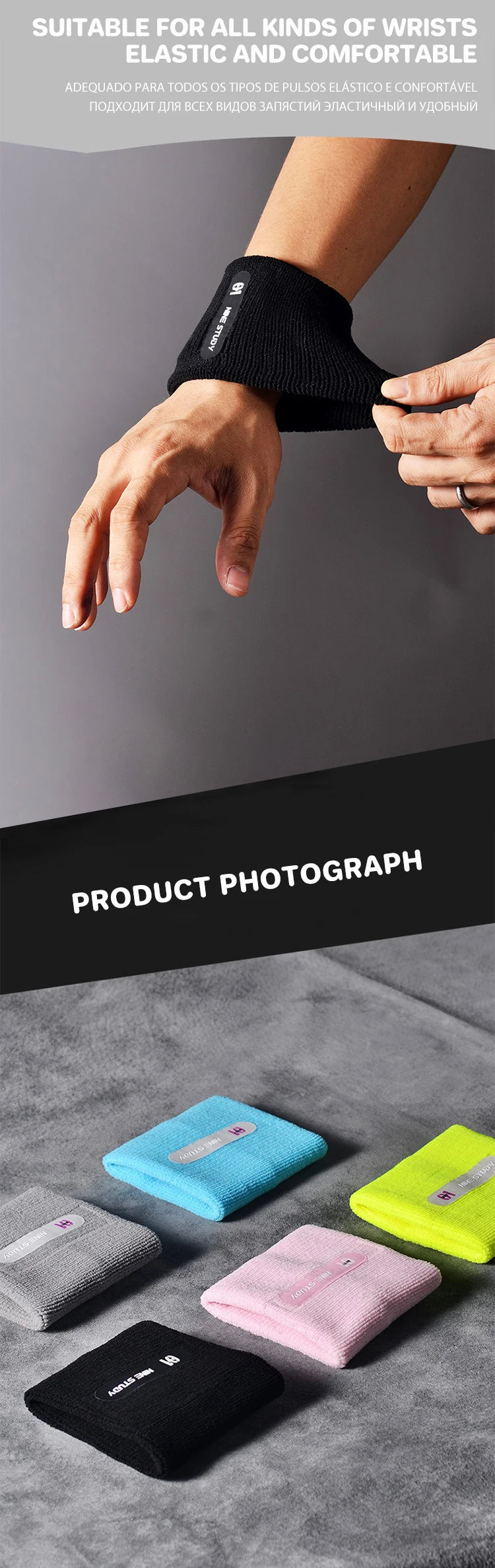 Run Gear Accessories: 1PC Breathable, Cotton, Sweat Absorption Wristband Wrist Guards For Sports Fitness / Rungear