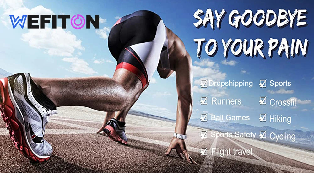 Running Compression Gear: Adjustable Arm Support with Gel Pad, Compression Sleeve with Strap / Rungear