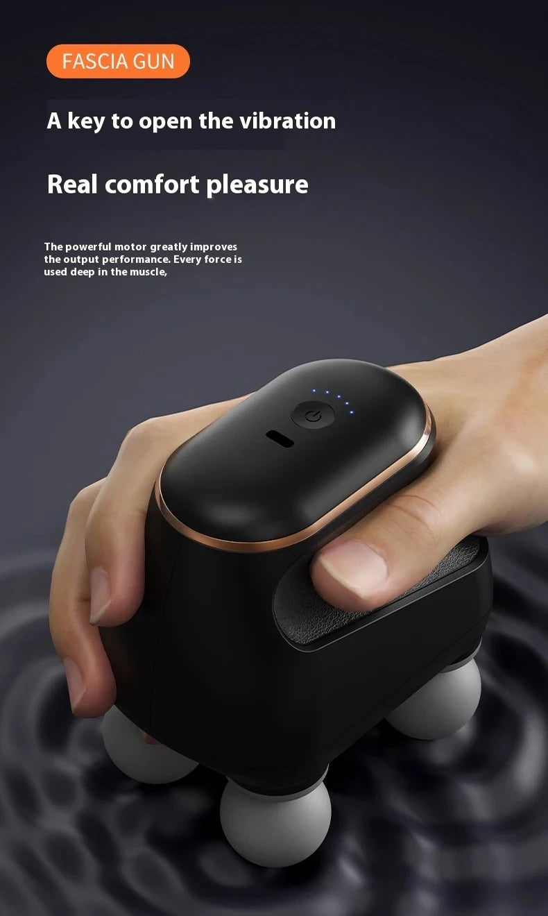 Recovery Massage Accessories: Portable, 4 Head, High Frequency, Fascia Gun Muscle Massager Machine / Rungear