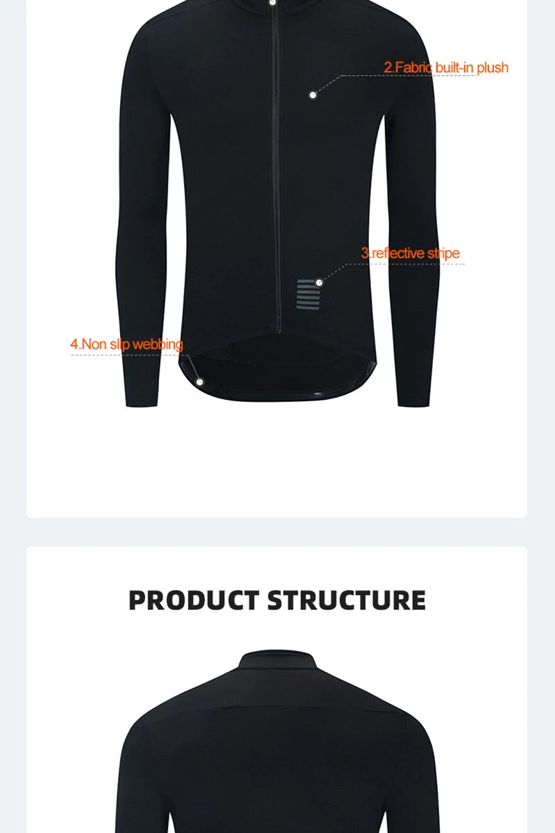 Winter Men's Apparel: YKYWBIKE Warm Long Sleeved, Thermal Fleece Lined Jacket For Winter And Autumn / Rungear