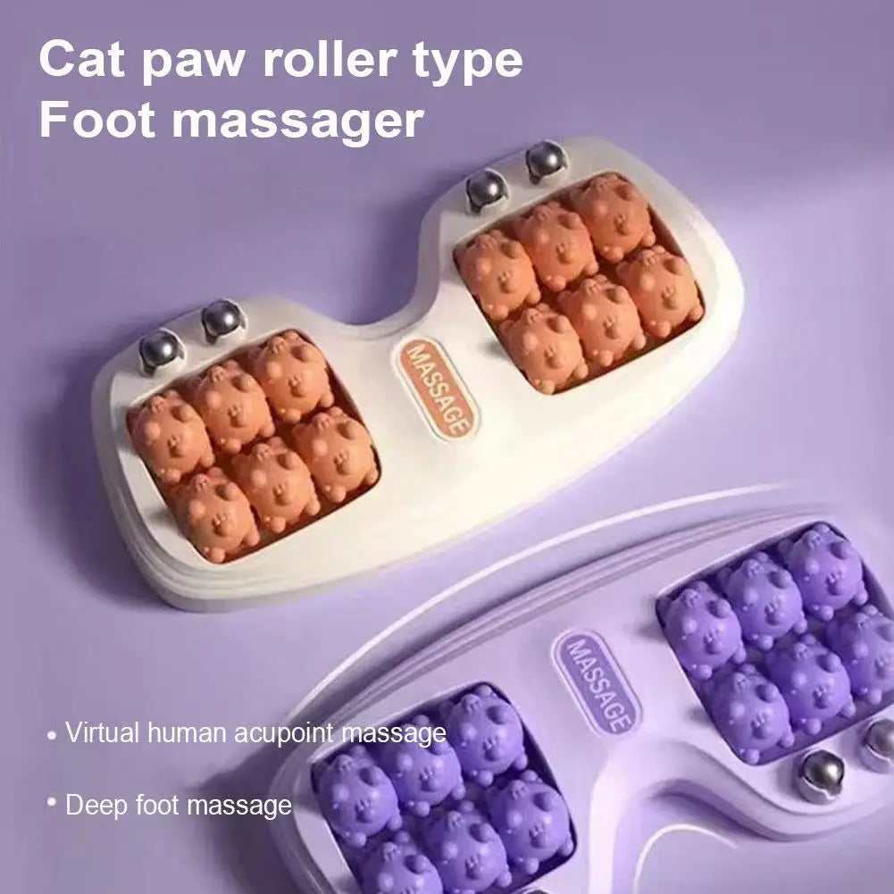 Dual Foot Massage Bead Roller Massager Acupoint Stimulation Tool Home Foot Therapy For Tired Feet Relaxation