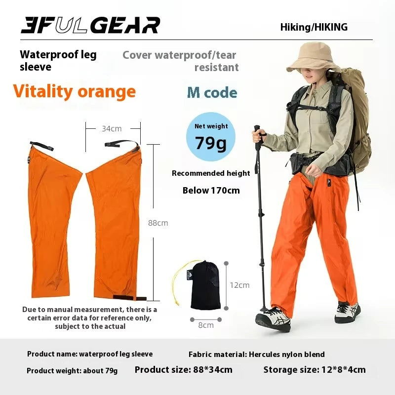 Trail Gear Apparel: 3F UL GEAR Outdoor Adjustable, Tear Resistant, Waterproof Leg Covers  / Rungear