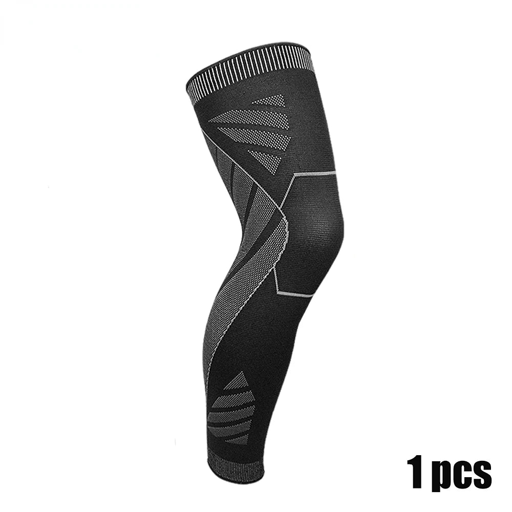 Long Full Leg Sports Brace Support Compression Sleeves For Knee Pain Relief