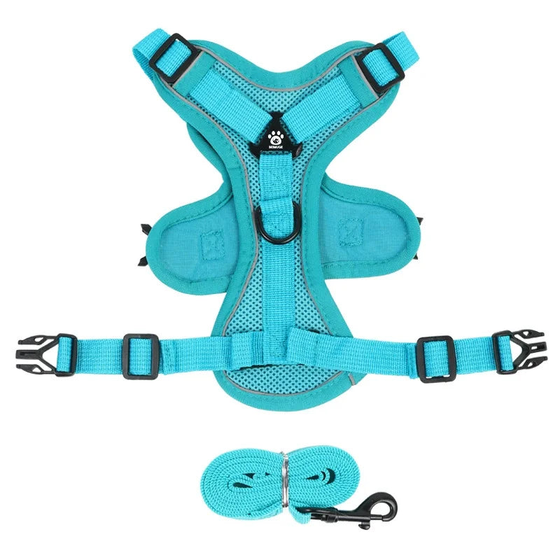 Dog Halter Accessories: Adjustable, Reflective, No Pull Dog Harness Vest and Leash Set for Small Dogs / Rungear