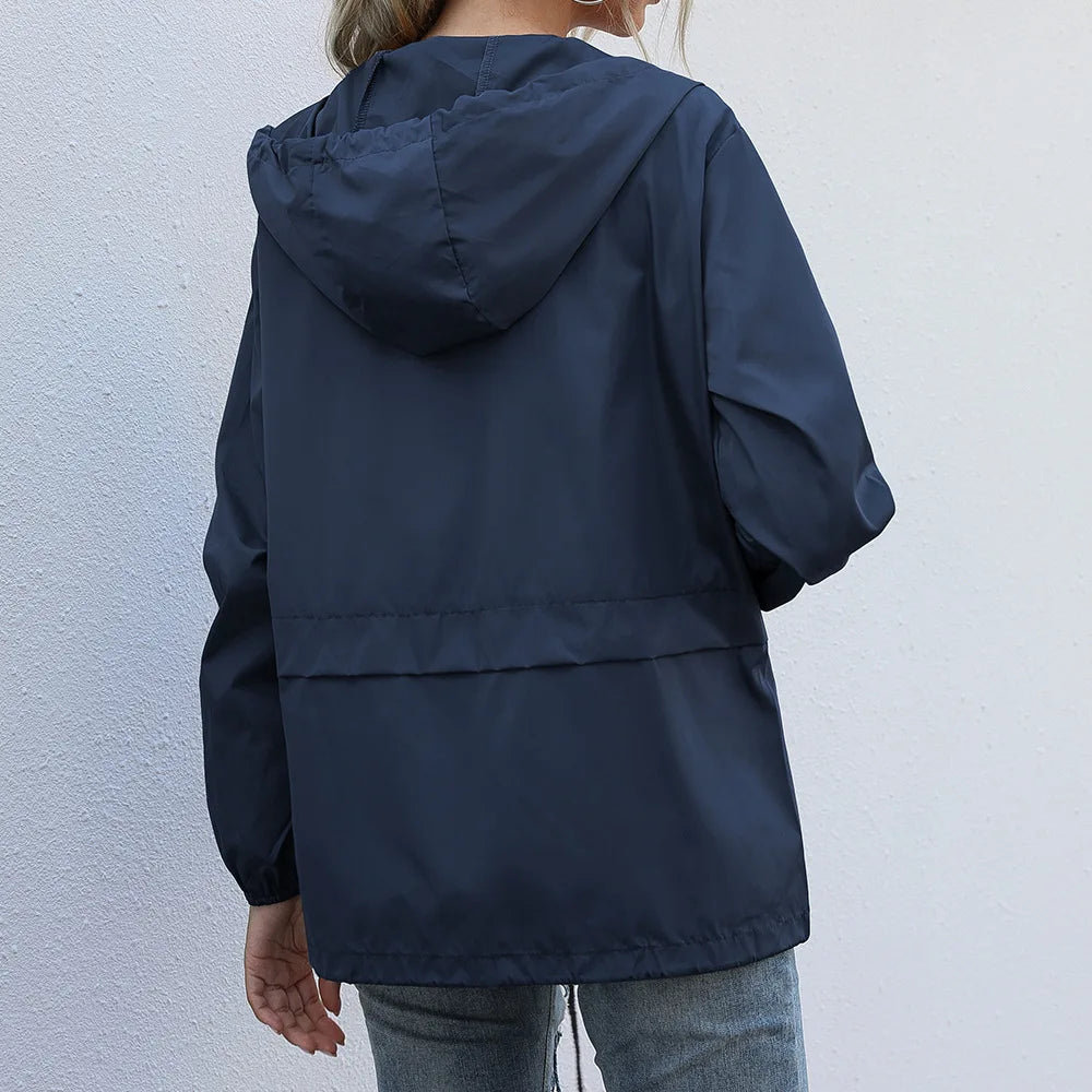 Women's Jackets Apparel: Ultralight, Waterproof, Windproof, Slim Hooded Windbreaker Jacket / Rungear