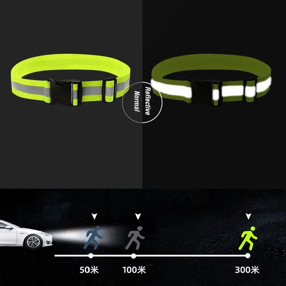 Reflective Safety Waistband Wristbands
