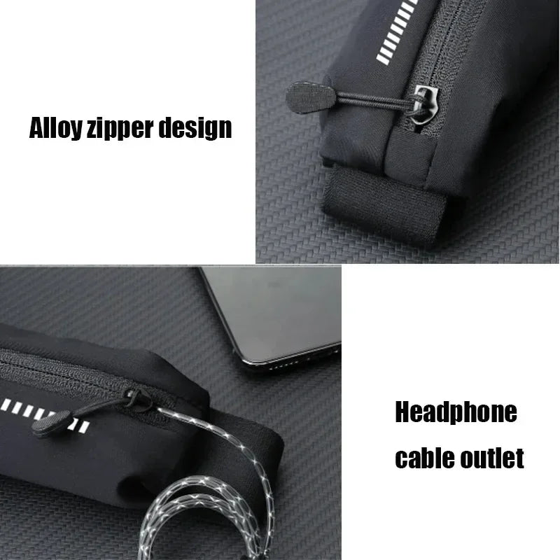 Running Belt Accessories: Waterproof, Adjustable, Reflective Running Waist Belt Pouch for Jogging, Hiking, Travel / Rungear