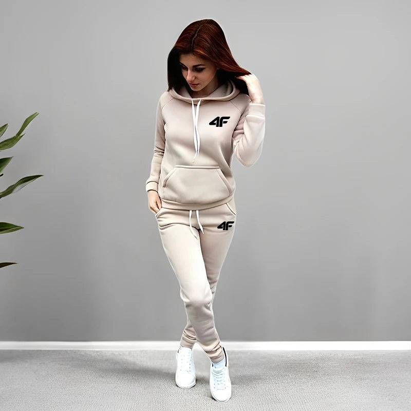 Women's Winter Apparel: Outdoors, Comfort, Warm Sportswear Tracksuit Hoodies Sweatpants / Rungear