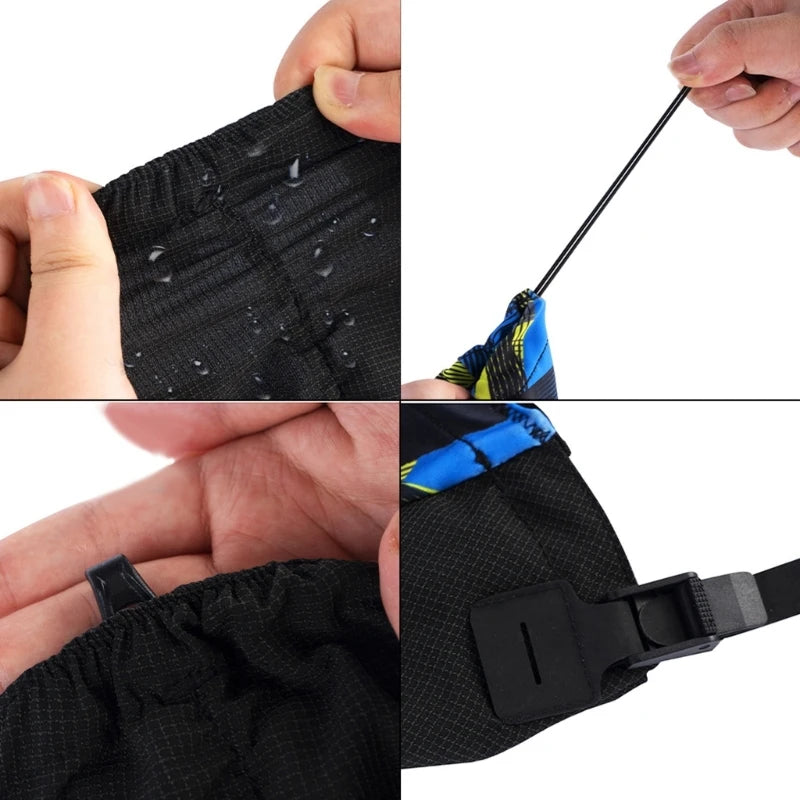 Breathable Outdoor Trail Gaiters Low Ankle Gaters Protective Shoe Covers For Running Hiking Trail Mountaineering