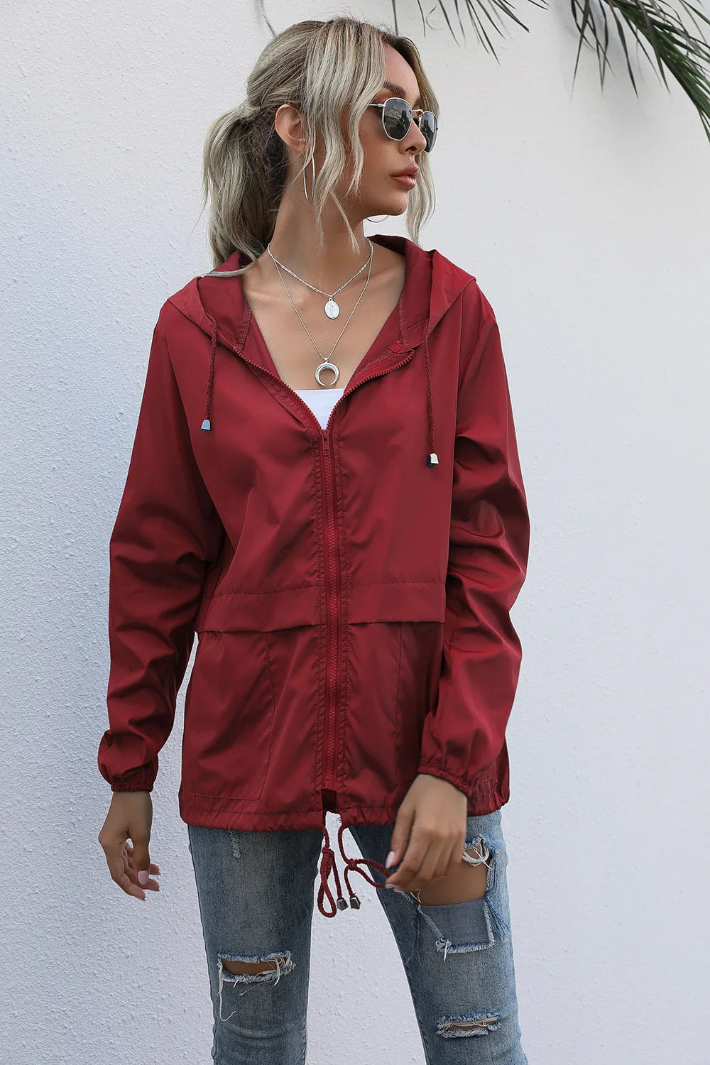 Women's Jackets Apparel: Ultralight, Waterproof, Windproof, Slim Hooded Windbreaker Jacket / Rungear