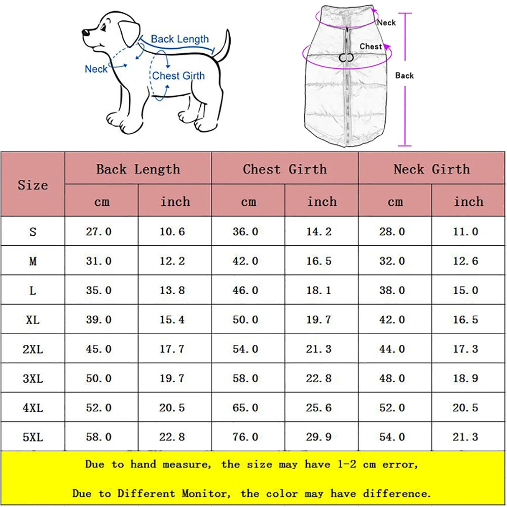 Winter Dog Accessories: Warm, Waterproof Dog Jacket for Small, Medium, Large Dogs / Rungear