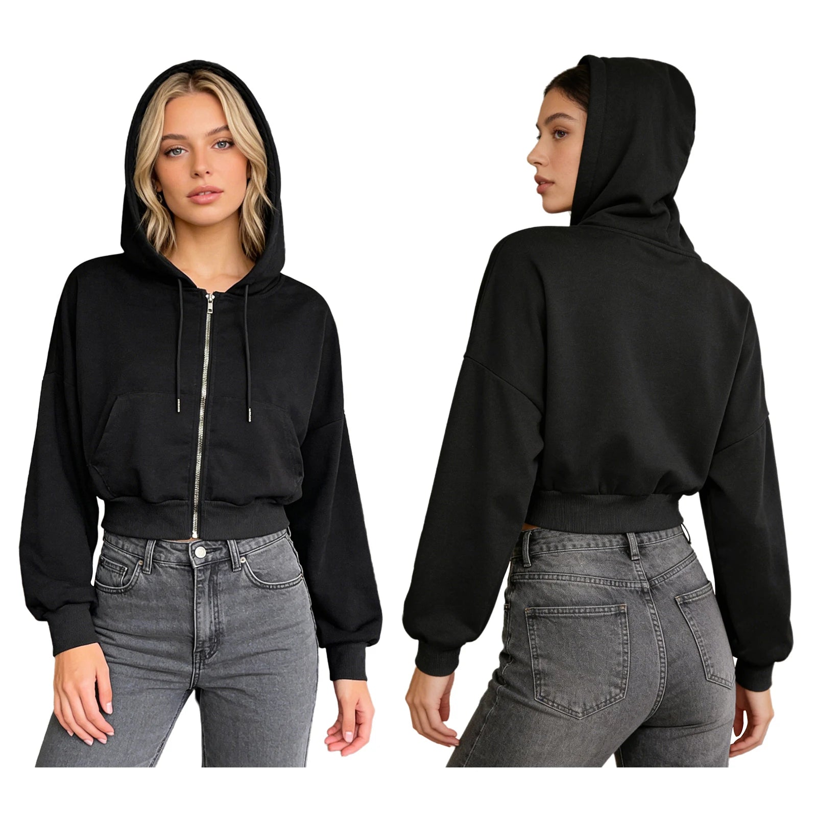 Womens Sports Tops Workout Running Clothing Adults Soft Long Sleeve Drawstring Hooded Jacket Zipper Loose Sweatshirt Outerwear
