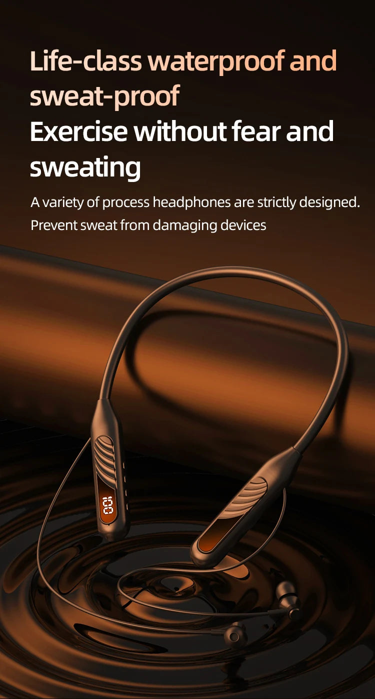 BT8 Wireless Bluetooth Headphones Outdoor Sports 5.3 With Touch Control Charging Display