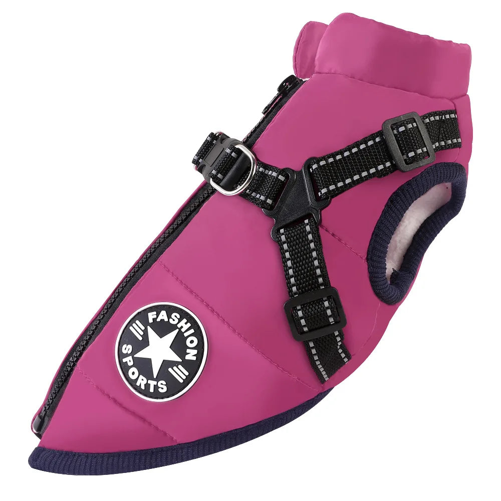 Winter Dog Jackets: Warm, Waterproof Dog Jacket Vest with Harness for Small, Medium Dogs / Rungear