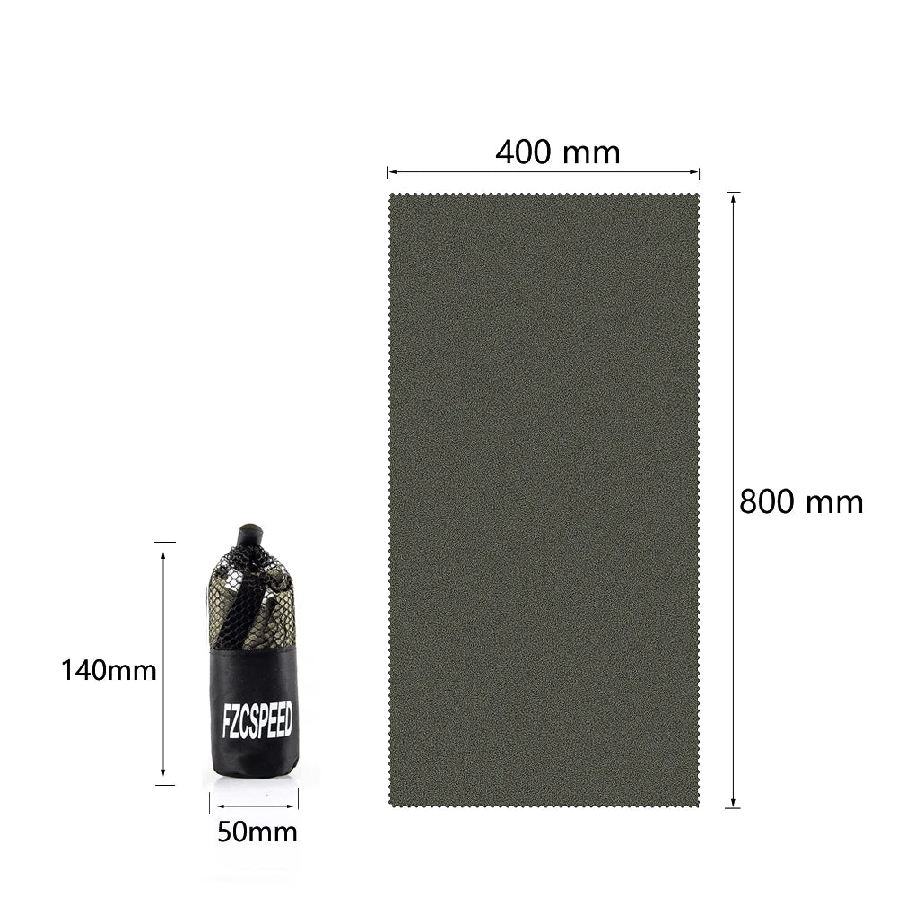 Quick Drying Accessories: Absorbent, Breathable, Portable Bath Towel for Travel, Hiking, Running Gym, All Sports / Rungear