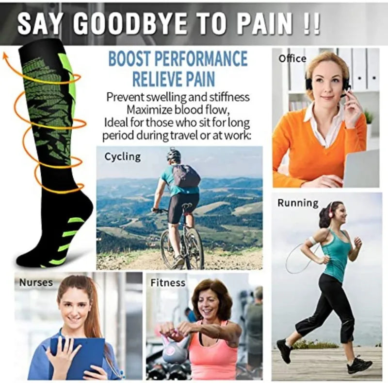 Running Compression Socks: 1 PC Medical 20-30mmhg Compression Socks for Flight, Travel, Pregnancy, Edema Diabetes, Varicose Veins / Rungear