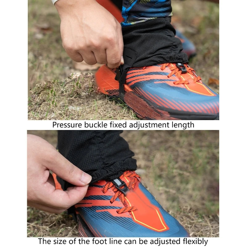 Breathable Outdoor Trail Gaiters Low Ankle Gaters Protective Shoe Covers For Running Hiking Trail Mountaineering