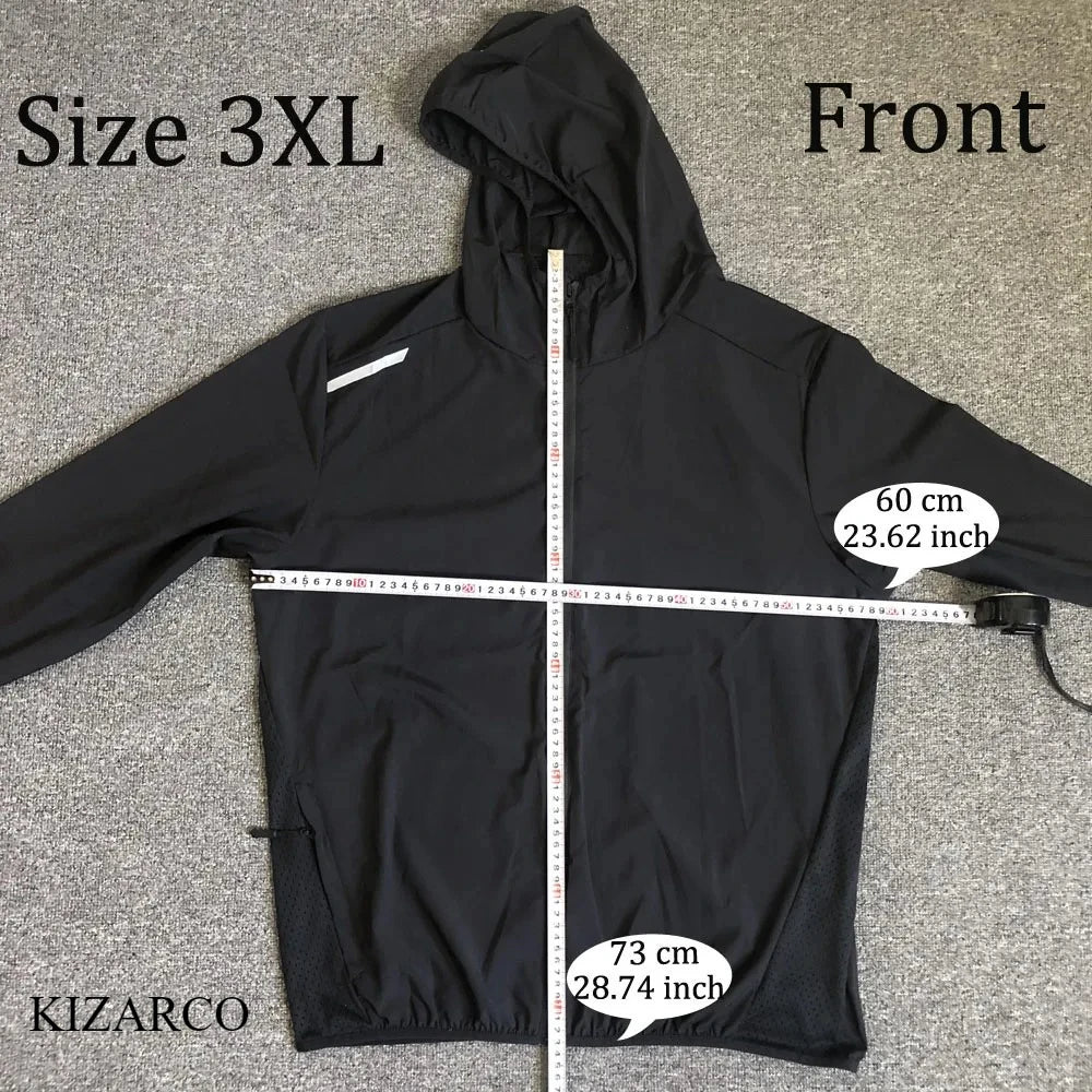 Running Reflective Apparel: 2025 Unisex, Hooded, Gradient Colour, Breathable Sports Jacket / Rungear