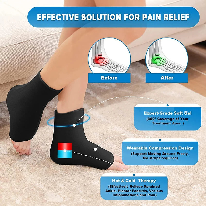 Foot Recovery Accessories: Reusable, Hot Cold Therapy, Gel Foot Pack For Plantar Fasciitis, Ankle Pain Relief, Arthritis / Rungear
