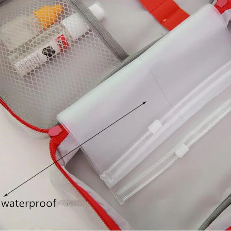 Portable Medium Empty Emergency First Aid Survival Pills Bag for Car Travel, Camping, Hiking