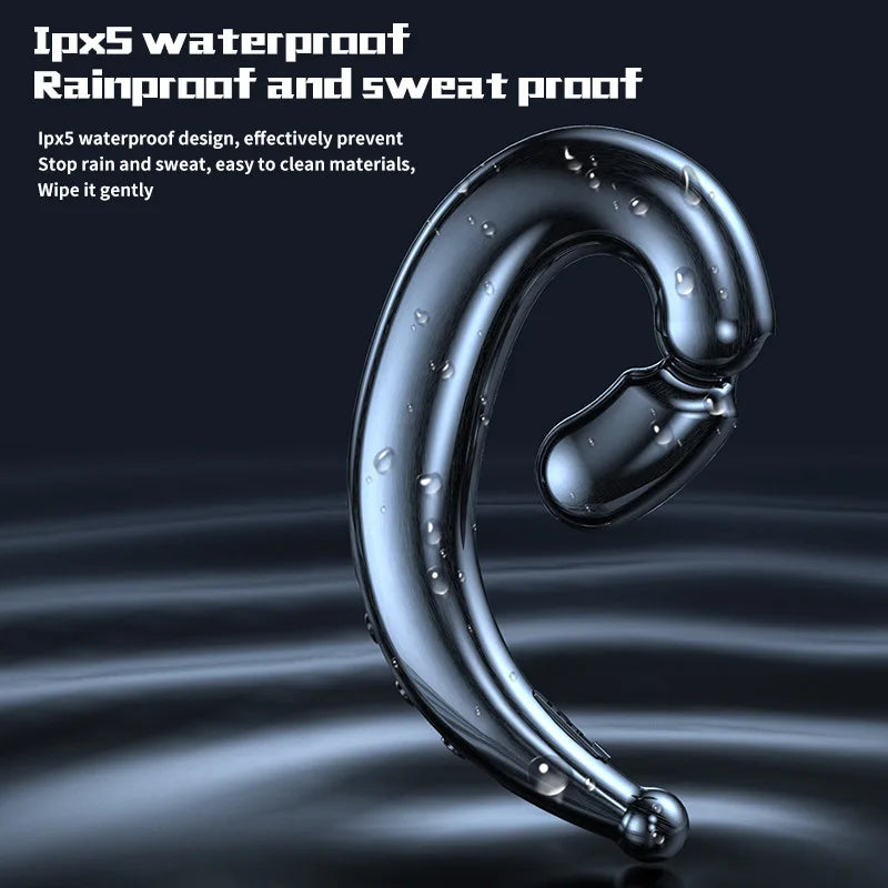 Running Tech Gear: Bone Conduction Ear Hook Bluetooth Single Earphones, HiFi, Waterproof Noise Reduction / Rungear