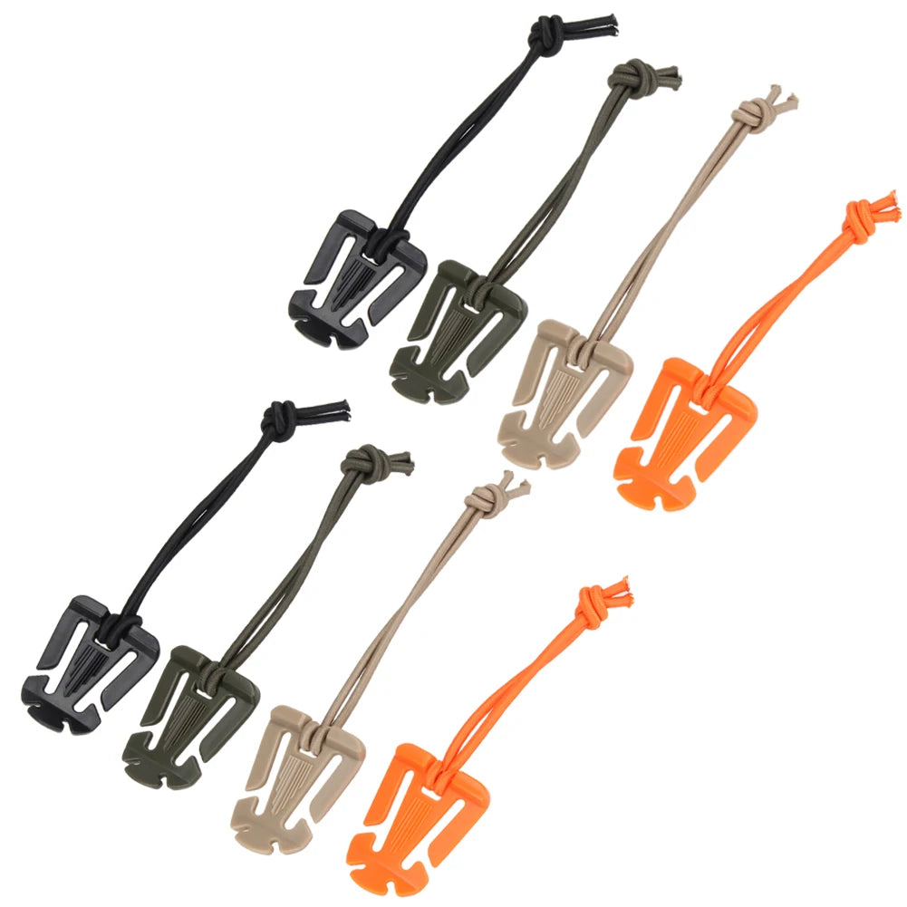 Trail Gear Accessories: 2PC Backpack Buckle Clamp Carabiner, Nylon Bag Hanger Hook / Rungear