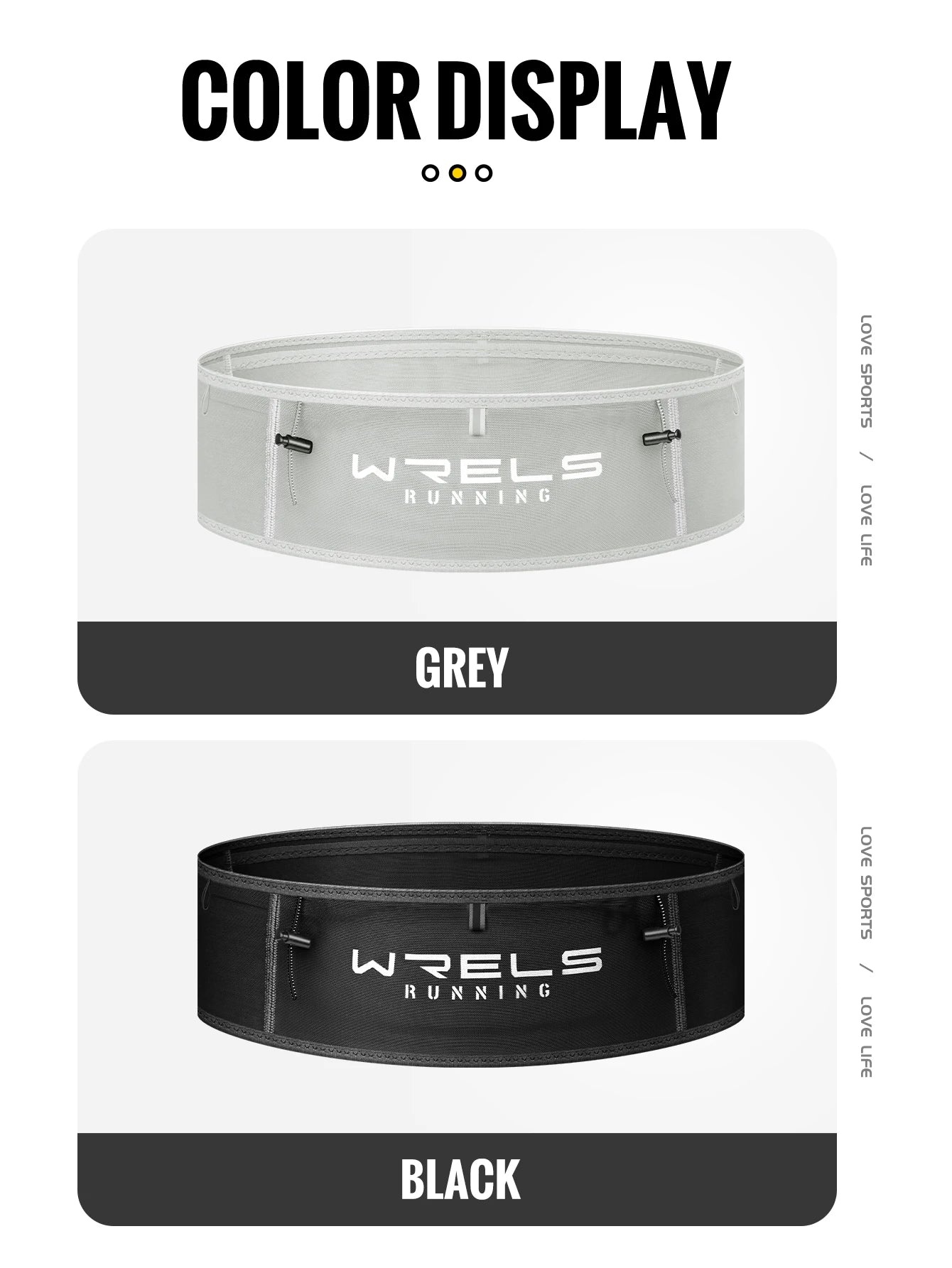 Running Belt Gear: WRELS, Multi-Functional, Large Capacity, Breathable, Invisible Running Waist Bag / Rungear