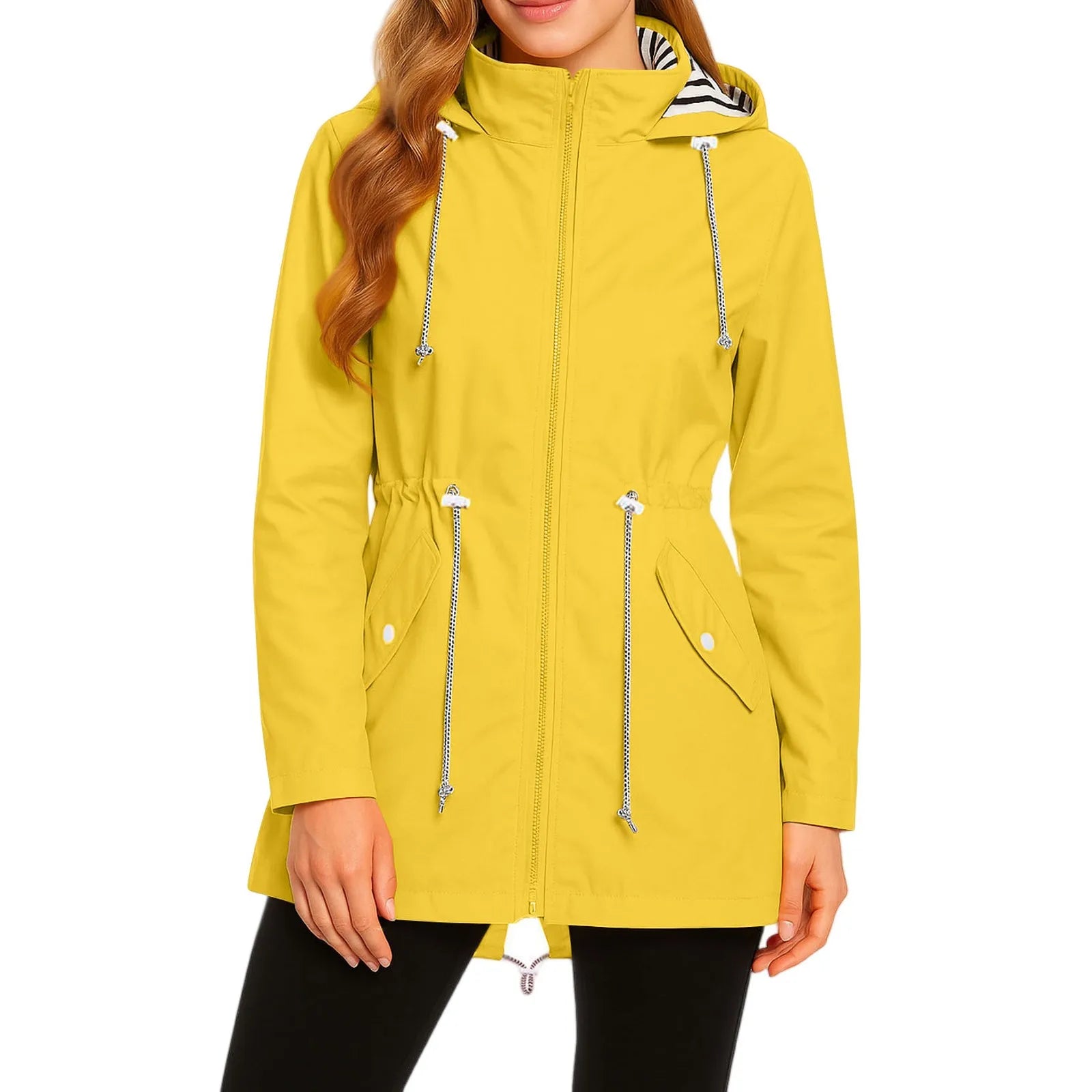 Women's Lightweight Jackets: Long, Waterproof, Outdoor Rain Coat Jacket / Rungear