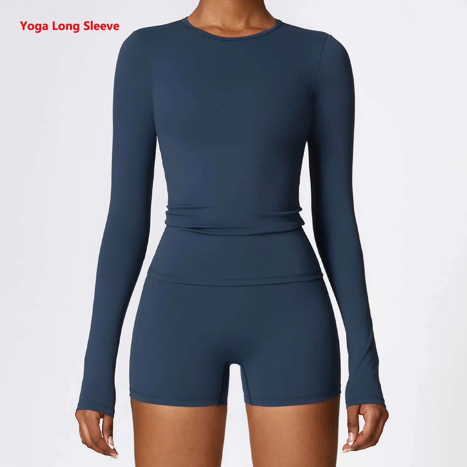 Women's Quick Dry Apparel: Breathable, Long Sleeved, Round Neck, Crop Top Workout Running, Hiking Set /  Rungear