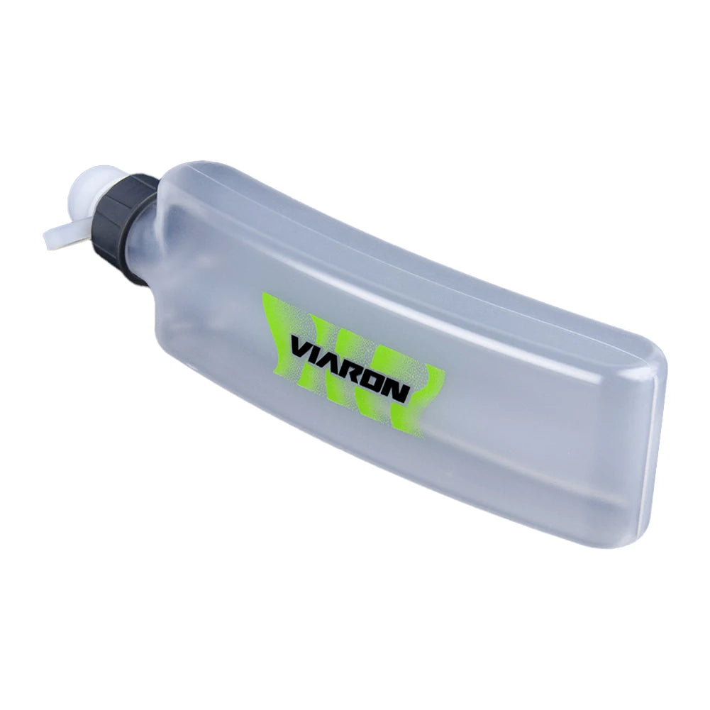 400ml Portable Water Bottle, Flat Kettle Style with Dust Cover for Hiking, Marathon, Running, Walking and Other Outdoor Sports