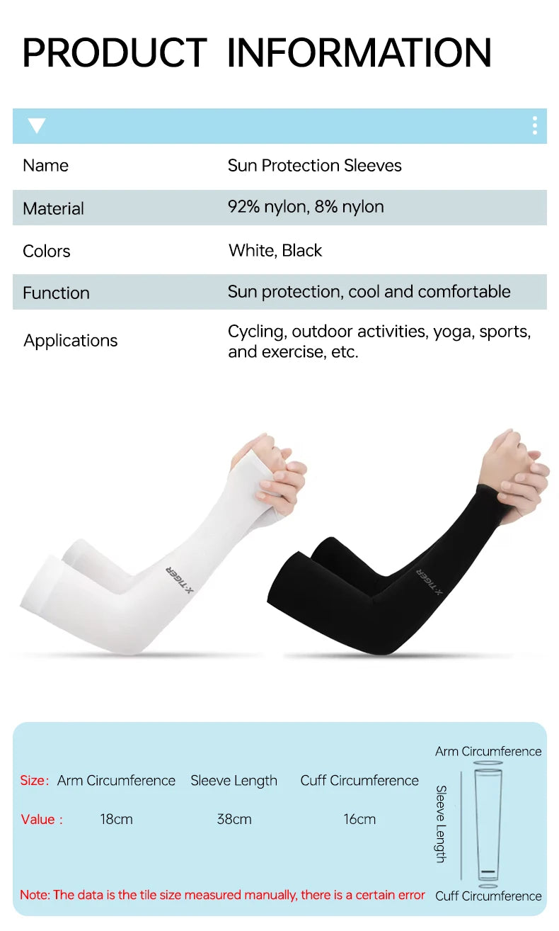Winter Gear Accessories: X-TIGER Unisex Outdoor UV Sun Protection, Ice Fabric Arm Warmers Sleeves Running, Outdoor Sport / Rungear
