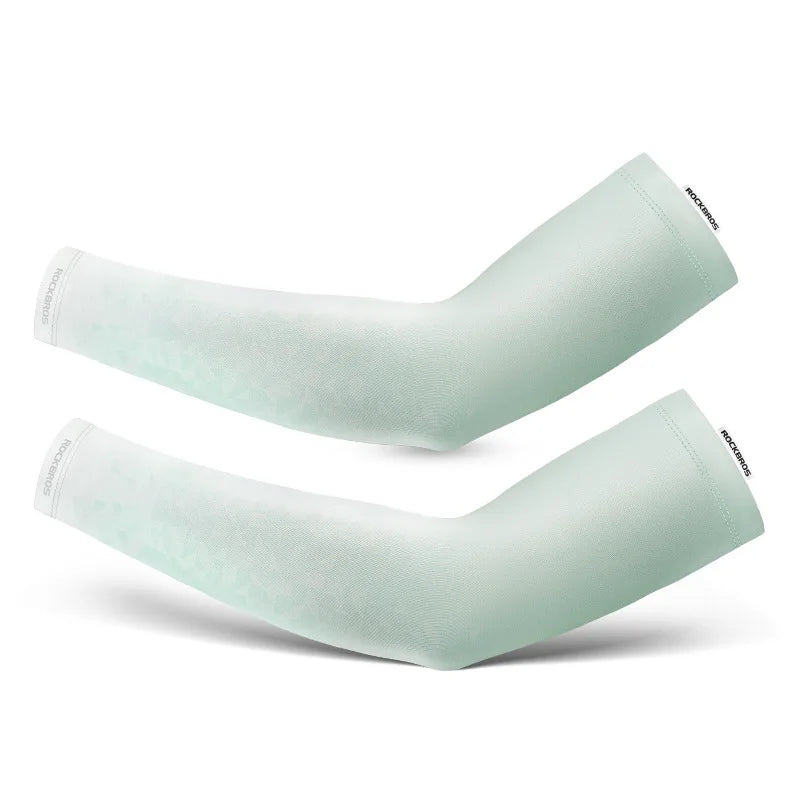 Compression Apparel Gear: ROCKBROS Breathable, Quick-Dry UV Protection Ice Fabric Sports Arm Sleeves / Rungear