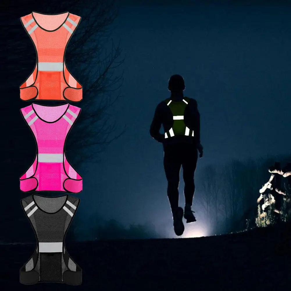 New Night Reflective Walking Running Hiking Safety Vest for Men Women Children