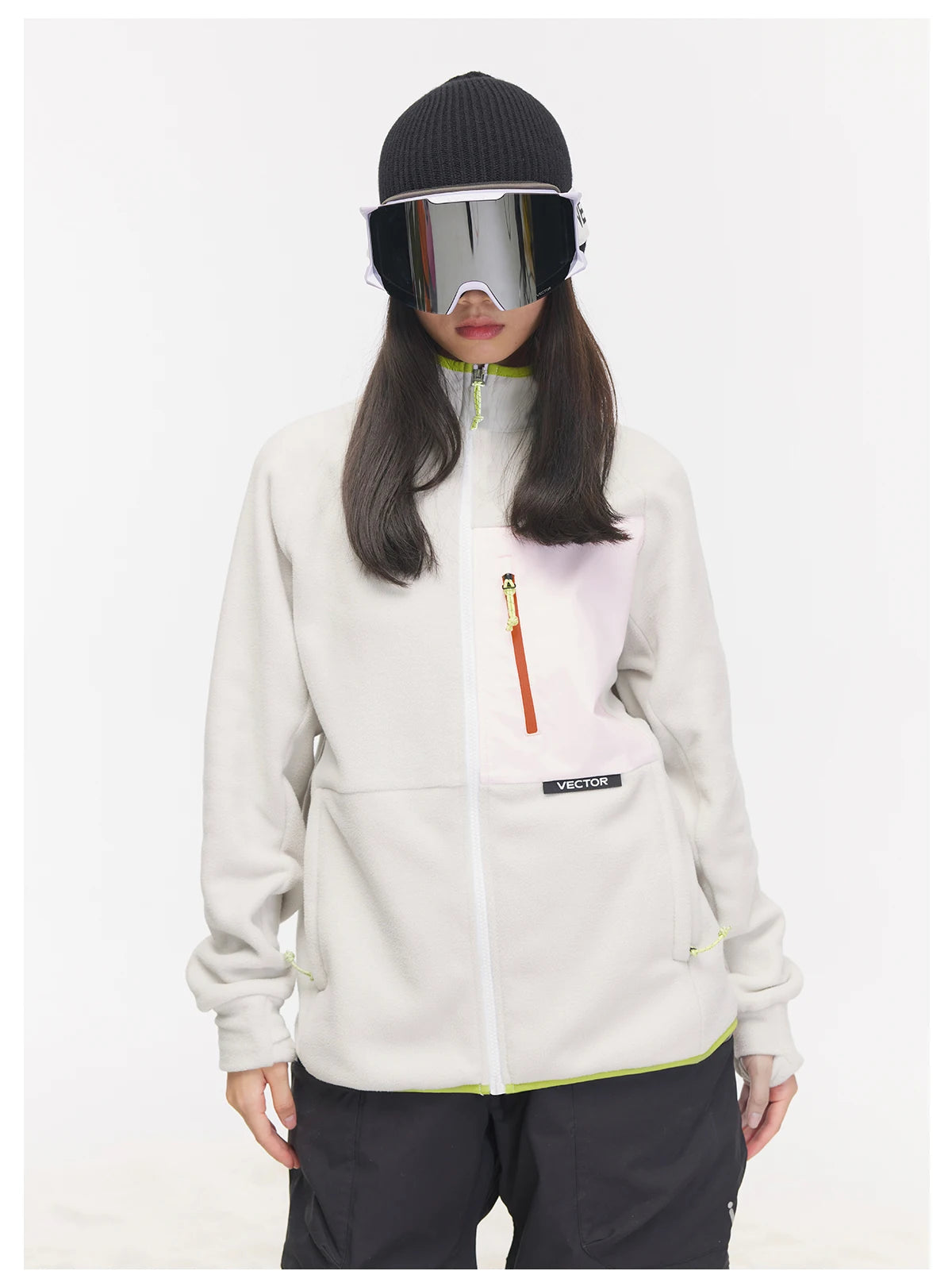 Unisex Winter Jackets: VECTOR Unisex Fleece, Contrast Sleeve, Warm Winter Sweatshirt Jacket / Rungear