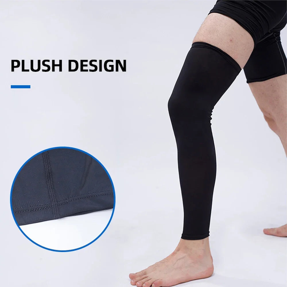 Running Compression Apparel: 1PC Full Length, Unisex, Compression Sports Leg Sleeve for Thigh, Knee, Calf / Rungear