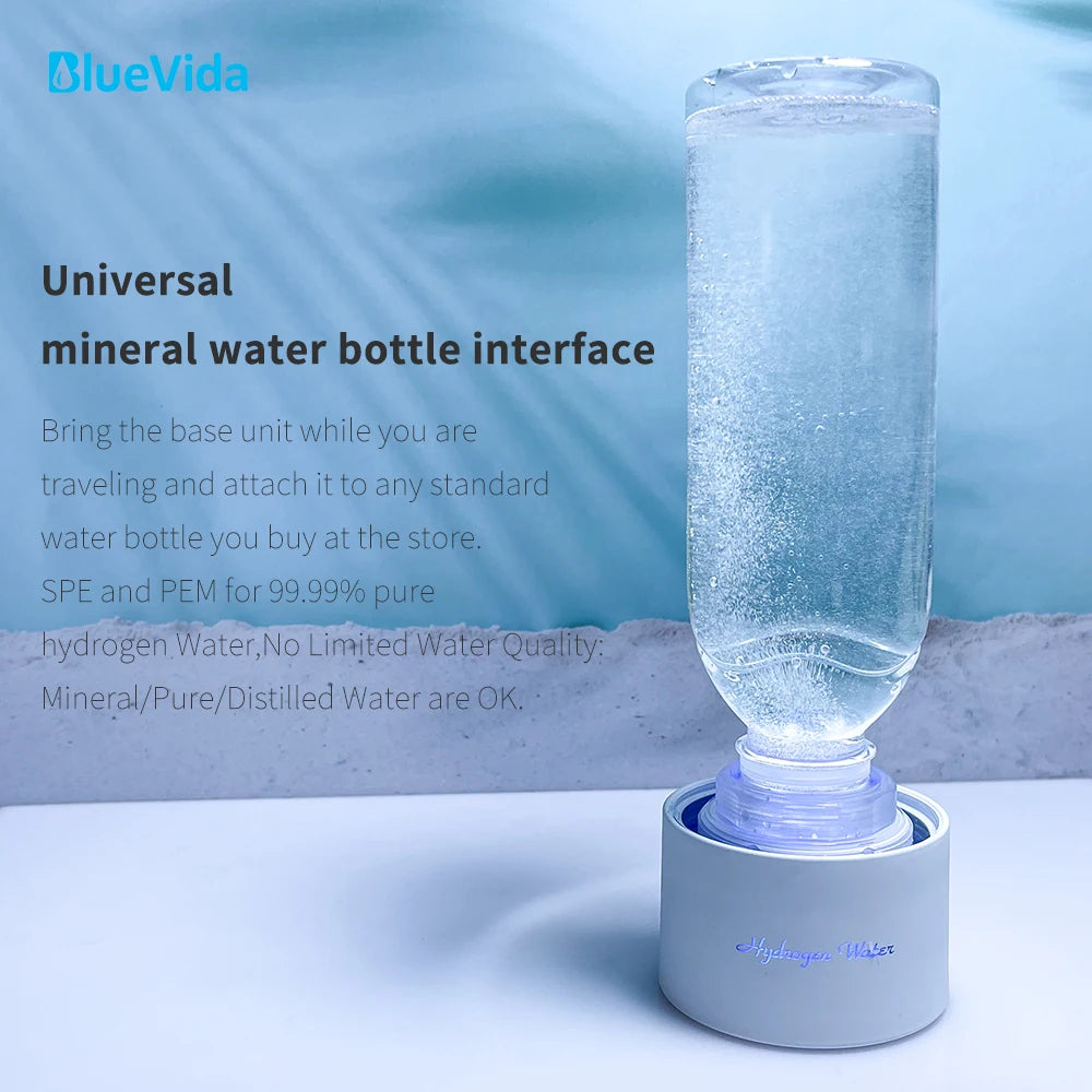 Running Hydration Accessories: BlueVida SPE&PEM High Concentration, Hydrogen Water Generator with 2 Modes and Self Cleaning / Rungear