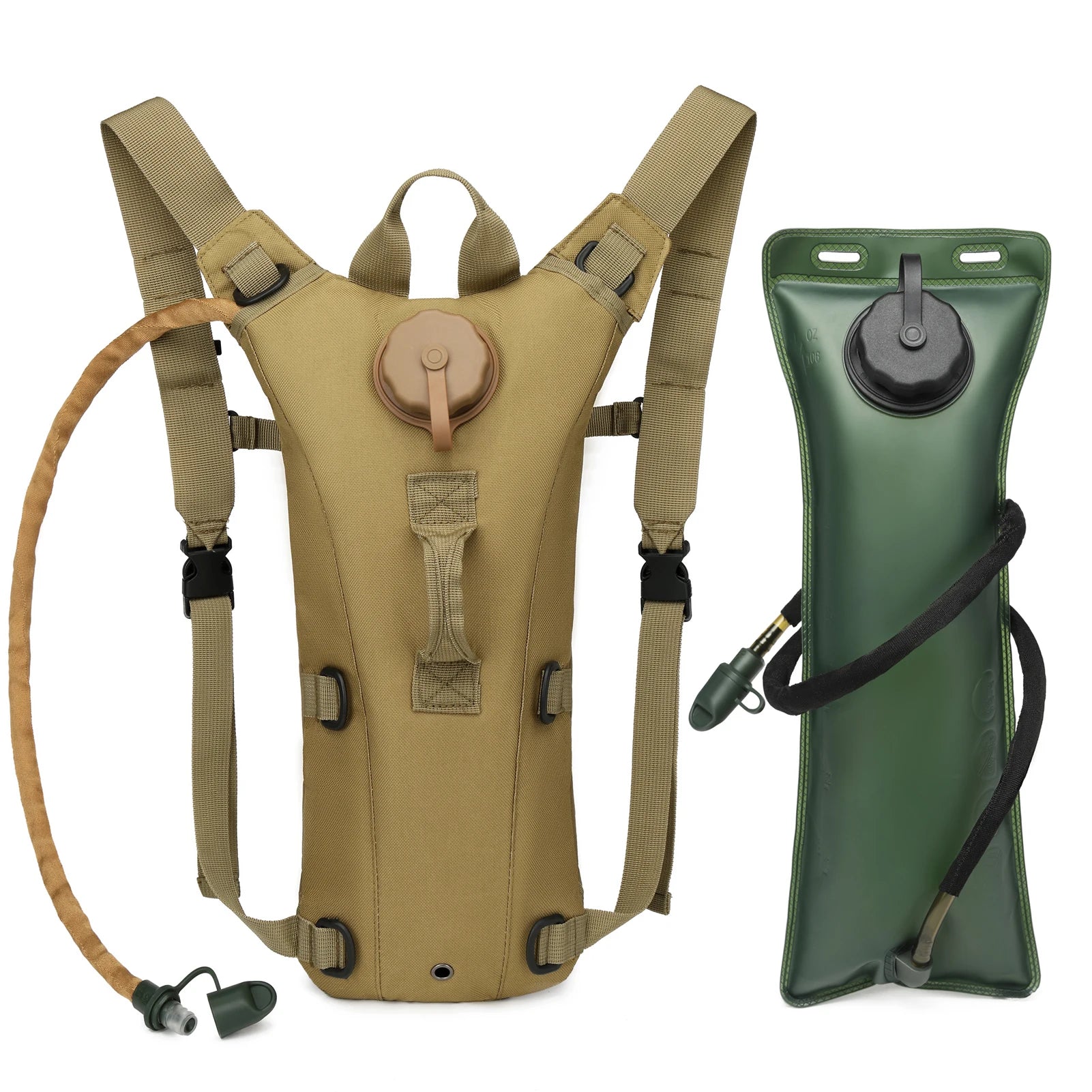 Hydration Pack Gear: Waterproof, Nylon Water Bag with 3L Bladder for Hiking, Cycling, Climbing, Running / Rungear