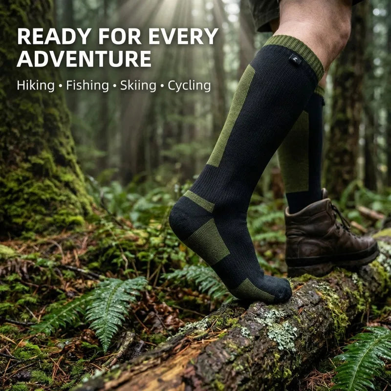 Men's Socks Accessories: Men's Waterproof, Breathable, Anti-Slip, Knee-High Hiking Socks  for All Sports, Hiking, Running / Rungear
