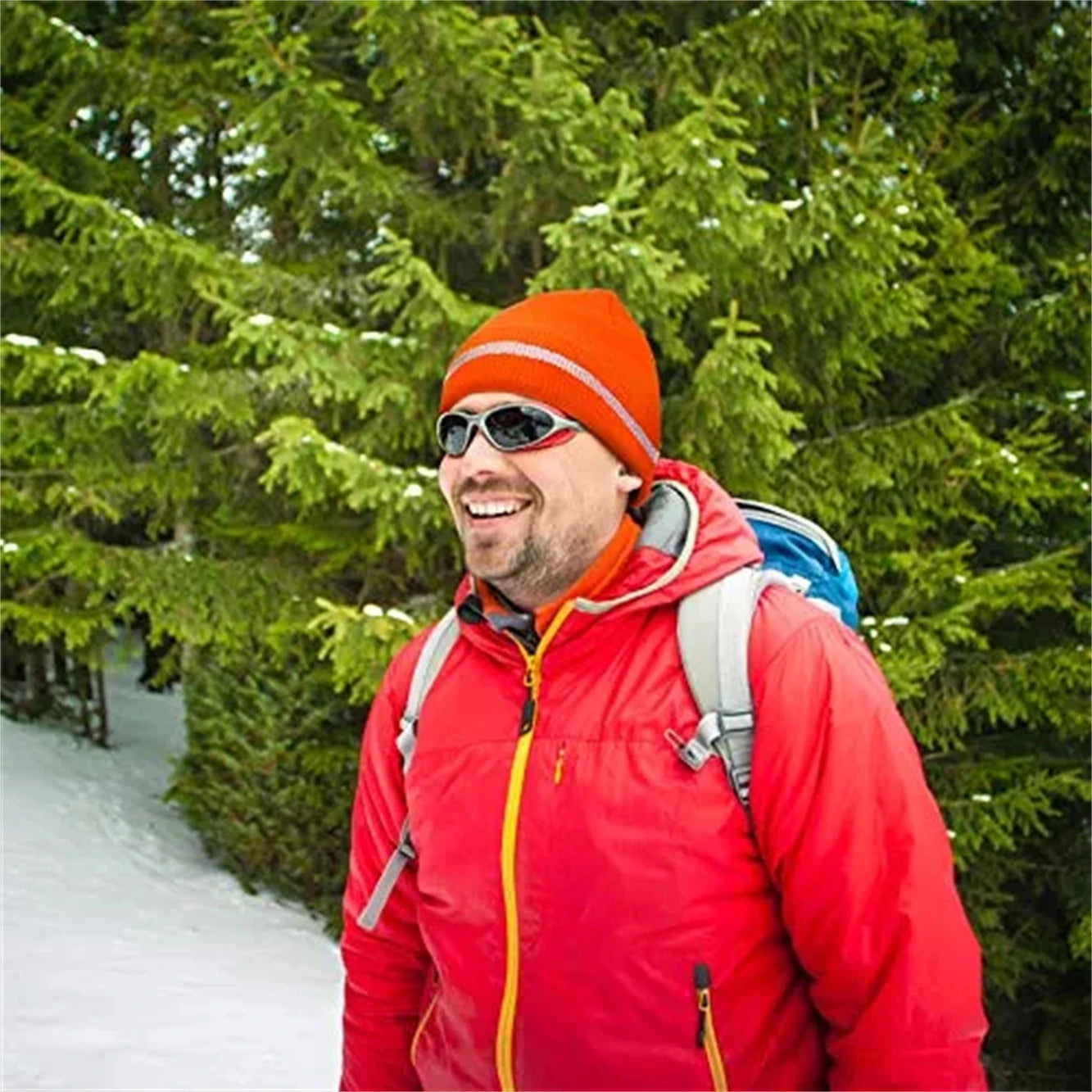 Reflective Hat Gear: Bright Color Beanie Winter Safety Night Running Warm, Knitted Hat Cuff Hat, Neon Colours / Rungear