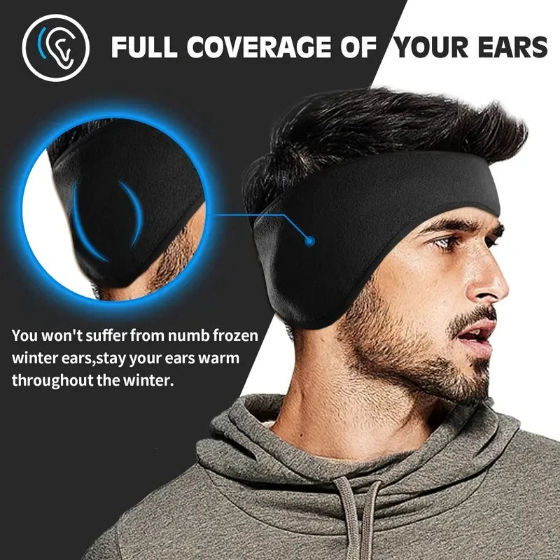 Warm Fleece Soft Windproof Ear Warmer Headband Unisex Ideal for Outdoor Sports