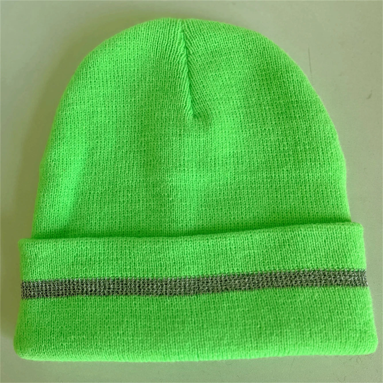 Reflective Hat Gear: Bright Color Beanie Winter Safety Night Running Warm, Knitted Hat Cuff Hat, Neon Colours / Rungear
