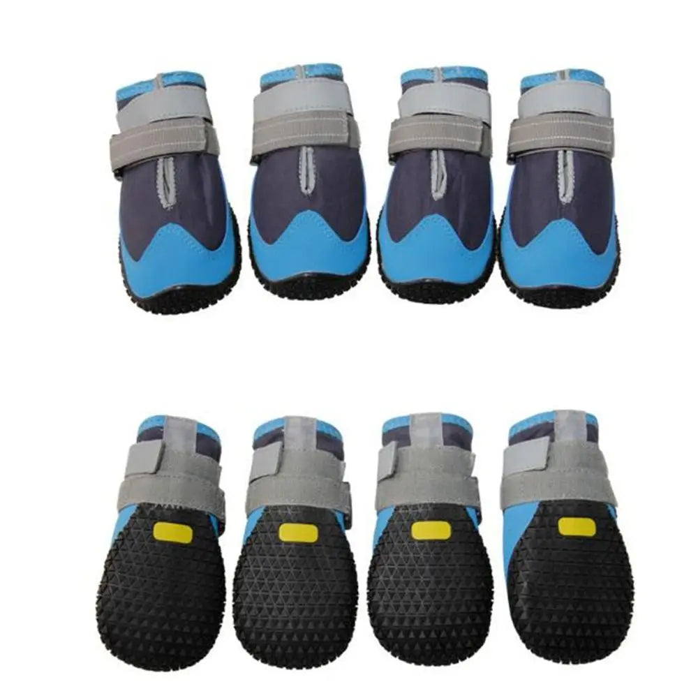 Dog Boots Accessories: 4 Pc Waterproof, Breathable, Anti-Slip, Comfortable Dog Boots With Adjustable Strap / Rungear