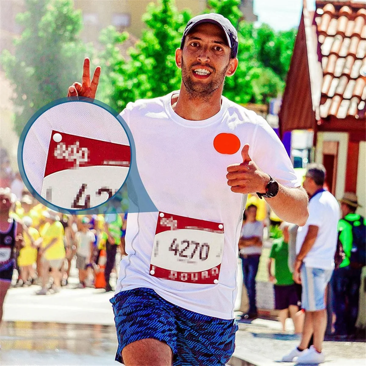 10 Pc Magnetic Race Number Bib With Buckles  And Fixing Clips