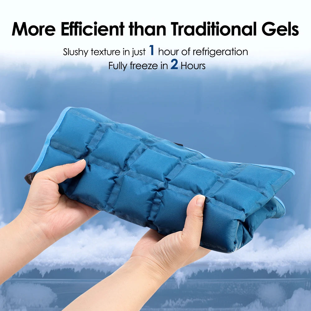 Recovery Gear Accessories: Reusable, Large Hot/Cold Compress Ice Pack, Wrap Therapy Massage Pad For Muscle Strain / Rungear