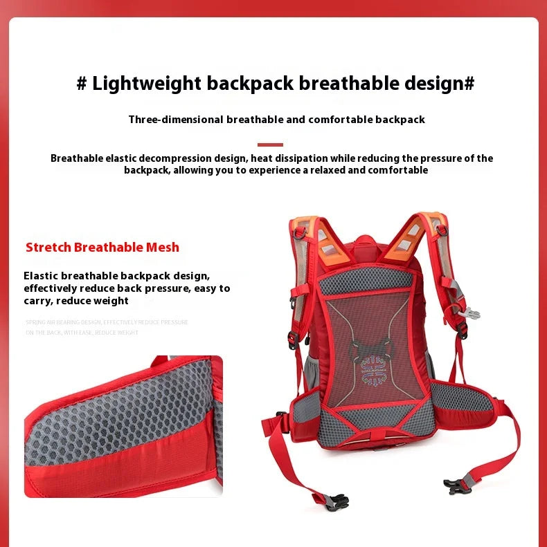 Trail Gear Accessories: 35L Large Capacity Lightweight Hiking Travel Backpack Bag For Outdoors / Rungear