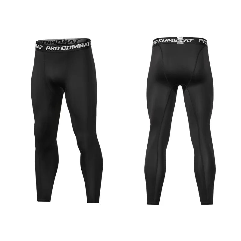 Men's Compression Apparel: Cool Dry, Sports Athletic Compression Workout Running Leggings / Rungear