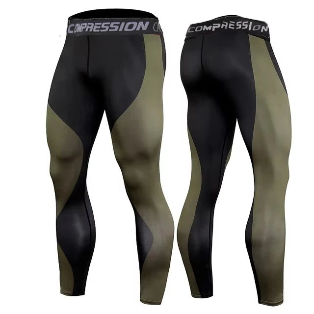 Men's Compression Apparel: Casual Compression Workout Sports Leggings Pants / Rungear