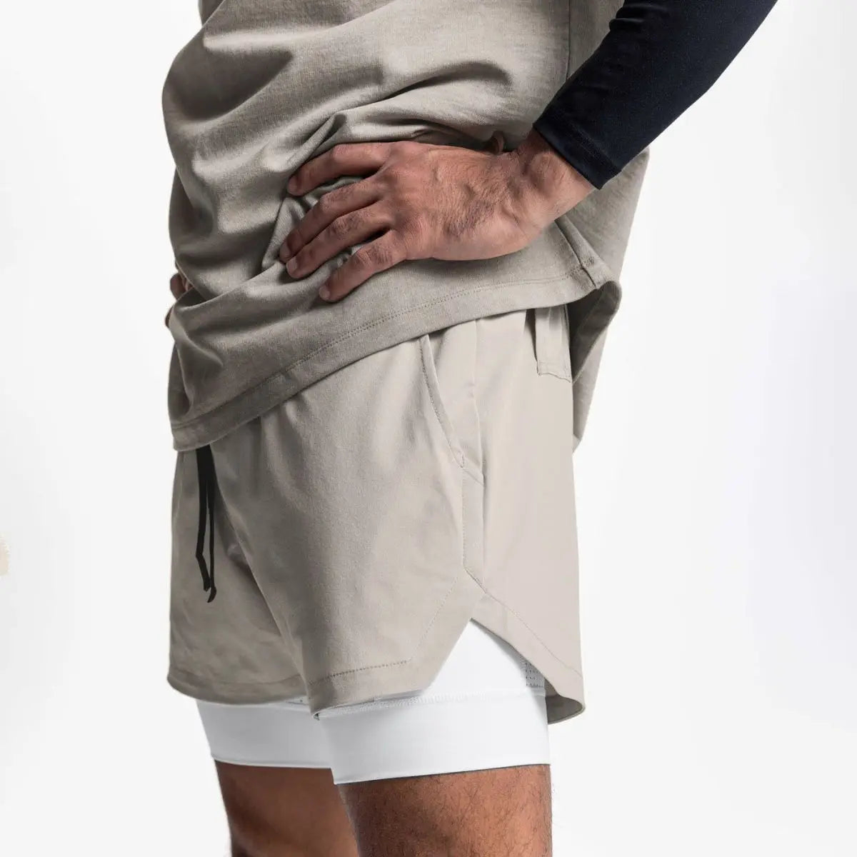 Men's Double Layer Shorts: 2 in 1 Breathable, Double Layer, Quick Dry, Running Workout Sports Shorts / Rungear