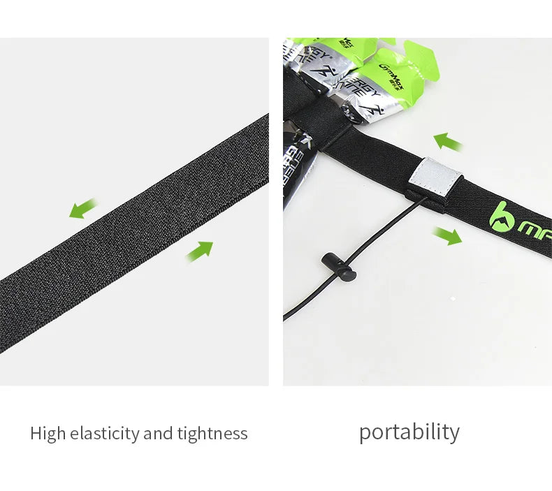 Running Race Accessories: MAP BROTHER M3020 Unisex Triathlon Marathon Race Number Belt With Gel Holder Running Belt / Rungear