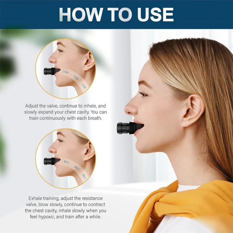 Running Tech Gear: Adjustable, Portable, Silicone Resistance Breathing Fitness Device / Rungear